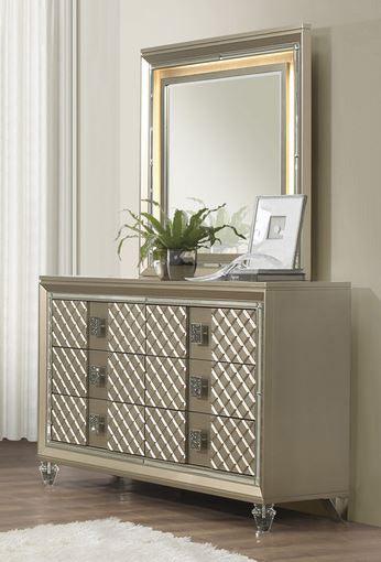 Homelegance - Loudon Dresser With Mirror In Champagne - 1515-Dm - ATL FURNITURE