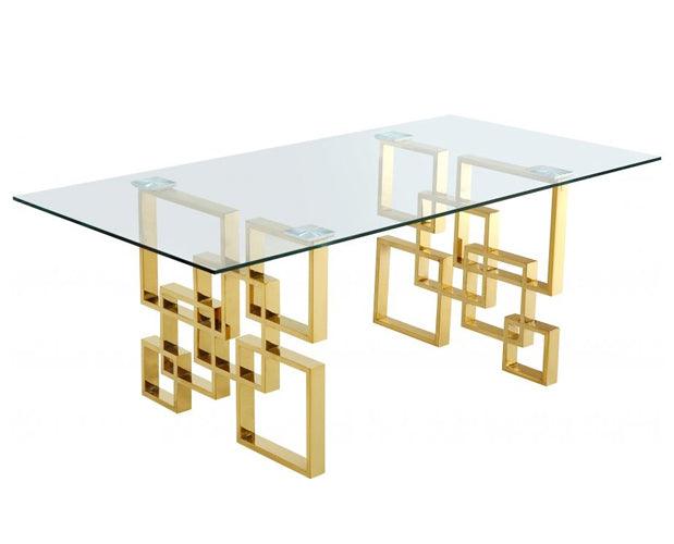 Pierre Gold Dining Table - ATL FURNITURE
