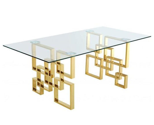 Pierre Gold Dining Table - ATL FURNITURE