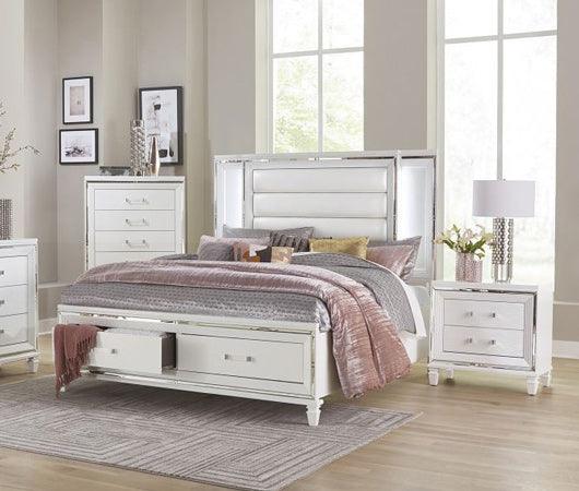 Homelegance - Tamsin 3 Piece Queen Platform Bedroom Set In White - 1616W-1-3Set - ATL FURNITURE