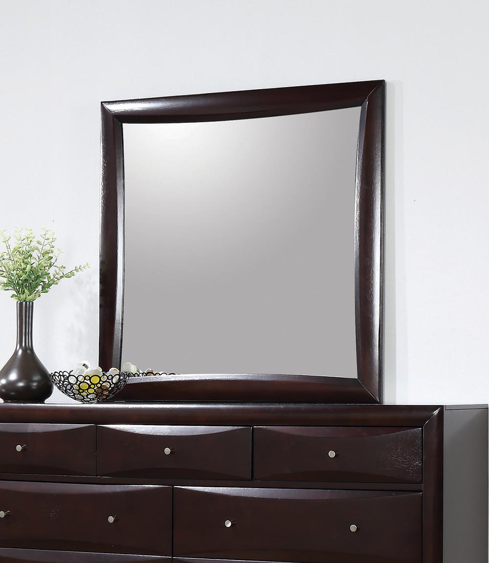 Phoenix Transitional Deep Cappuccino Mirror - ATL FURNITURE