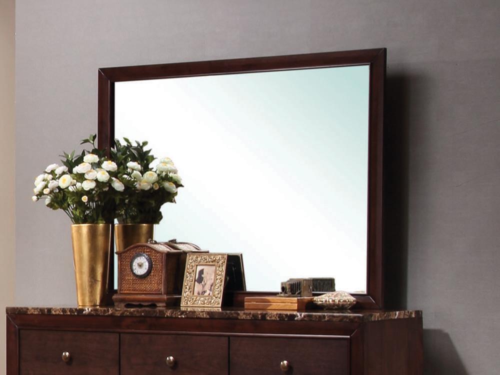 Conner Casual Cappuccino Rectangular Dresser Mirror - ATL FURNITURE