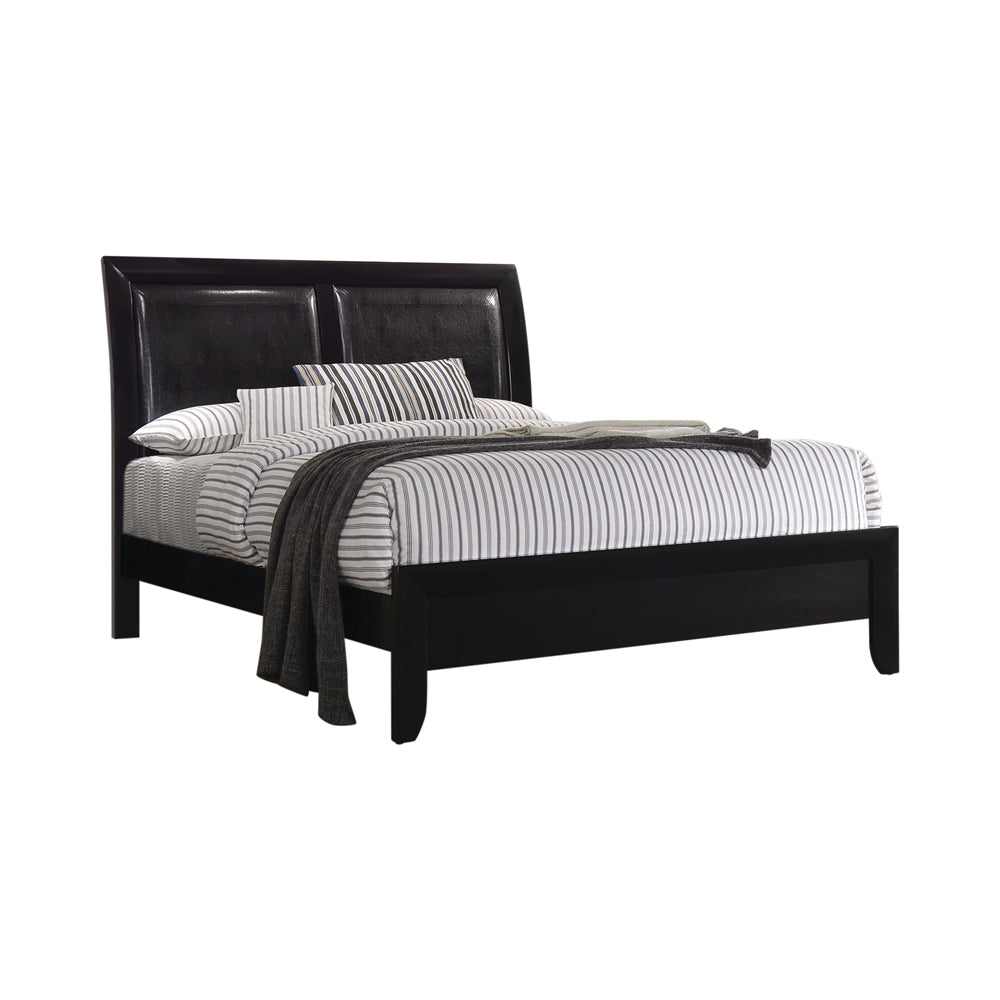 Briana Wood Eastern King Panel Bed Black