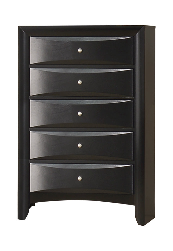 Briana 5-drawer Bedroom Chest Black