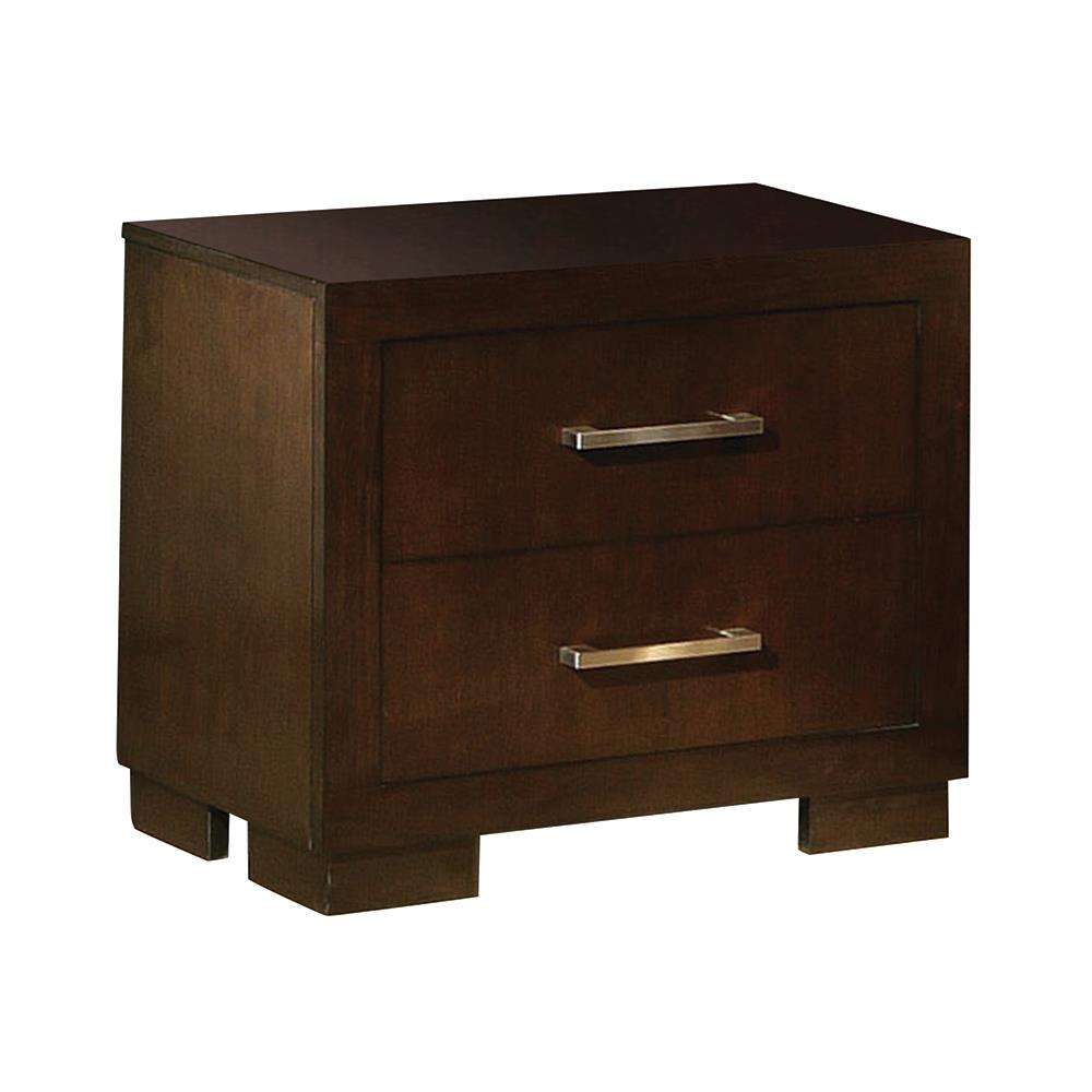 Jessica Cappuccino Two-Drawer Nightstand - ATL FURNITURE