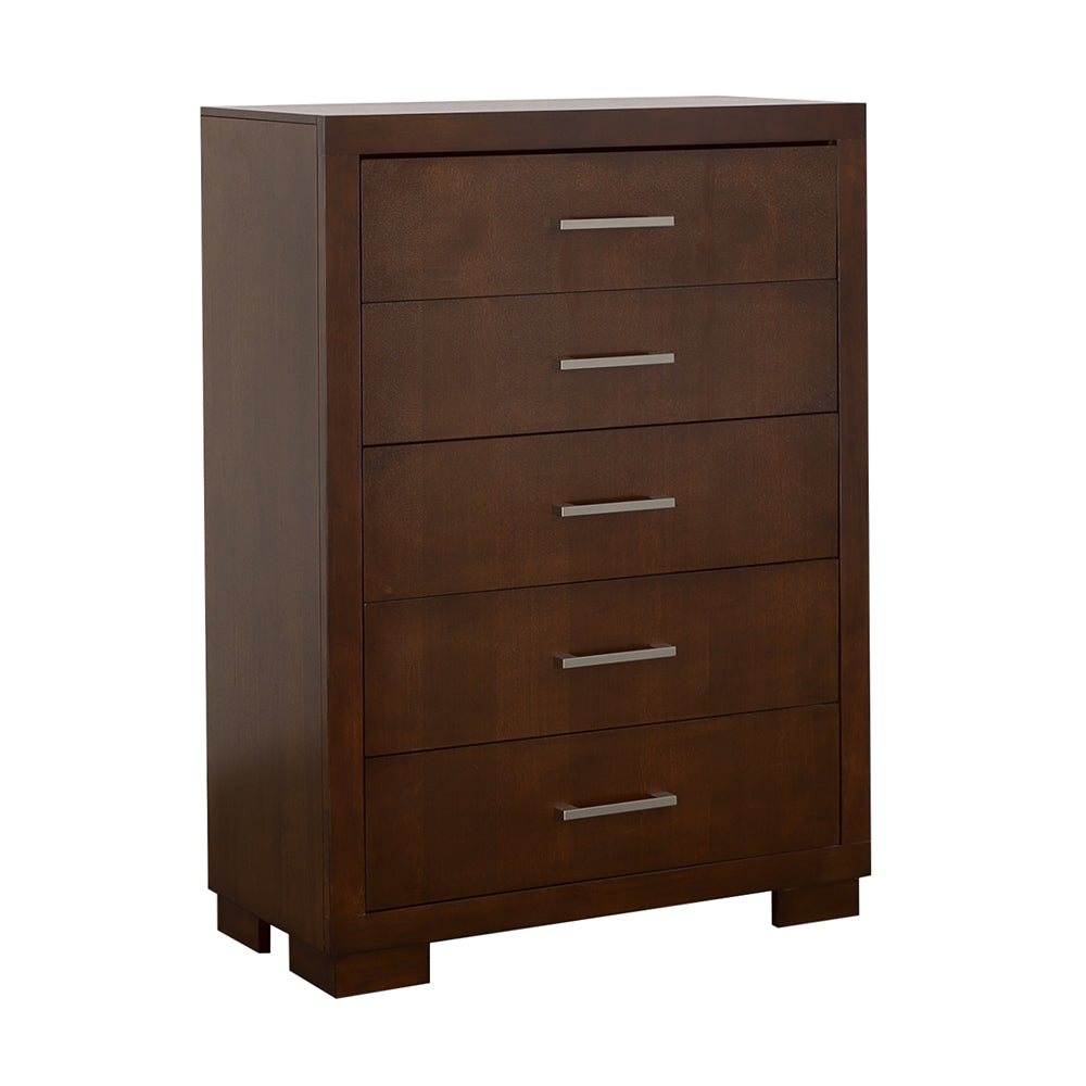 Jessica 5-drawer Bedroom Chest Cappuccino