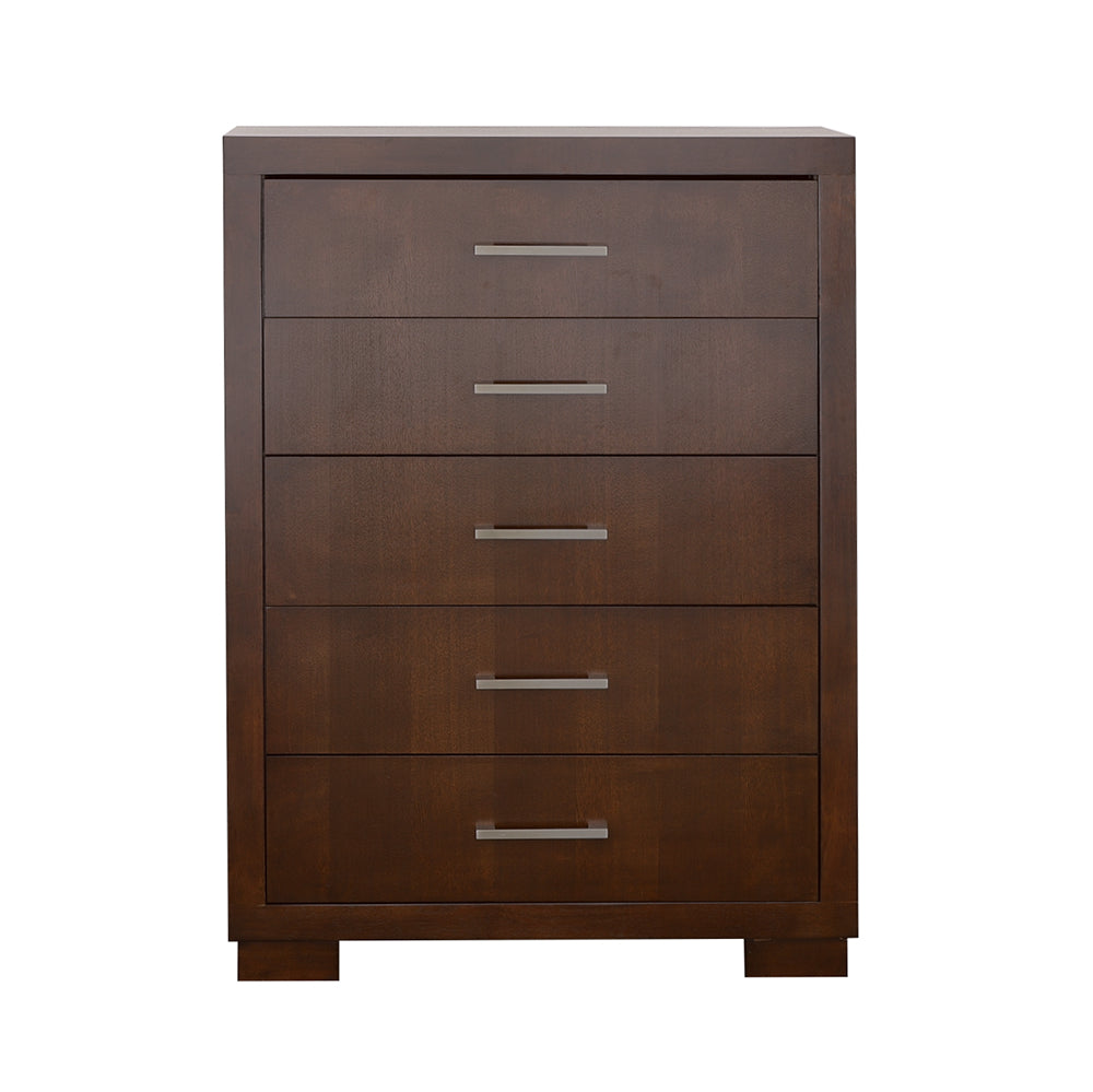 Jessica 5-drawer Bedroom Chest Cappuccino