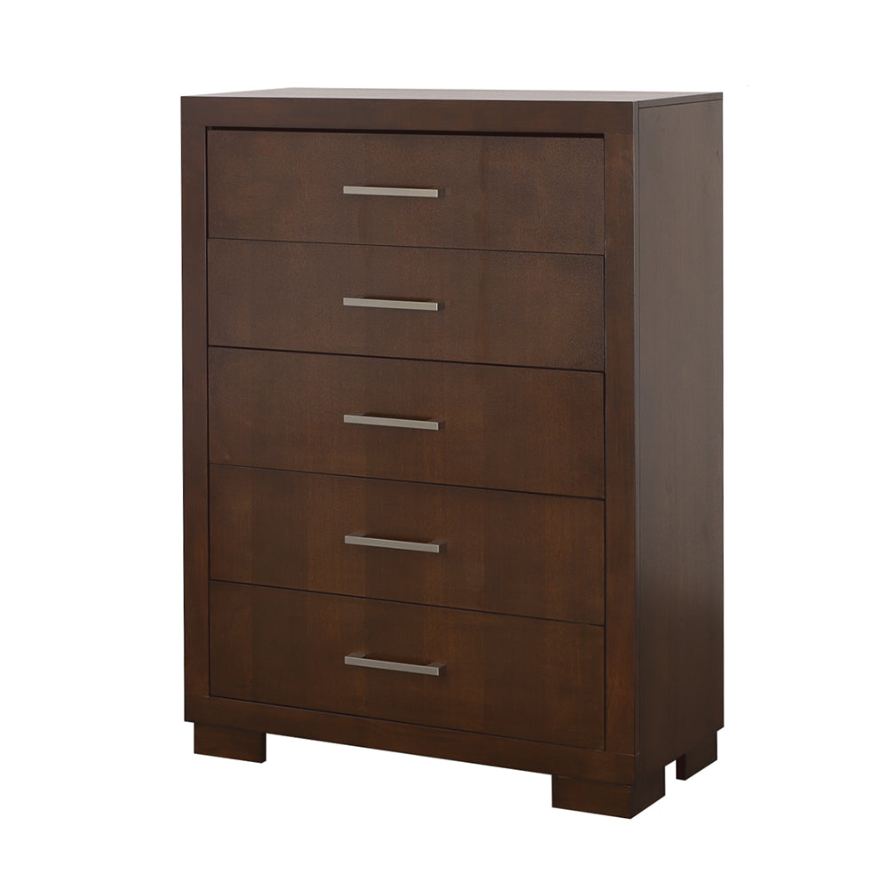 Jessica 5-drawer Bedroom Chest Cappuccino