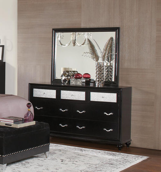 Barzini Seven-Drawer Dresser With Metallic Drawer Front - ATL FURNITURE