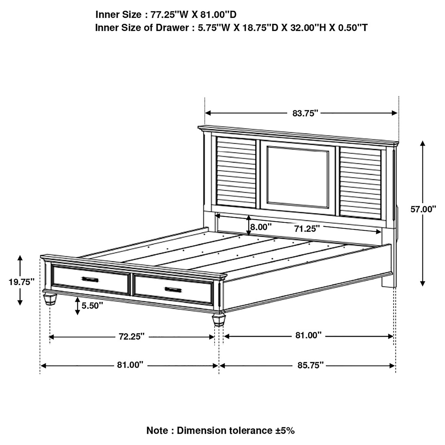 8" Premium Futon Pad Black