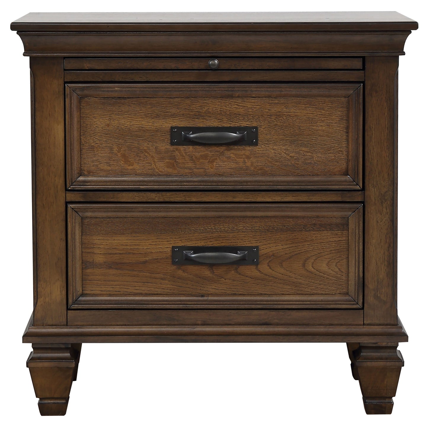 Franco 2-drawer Nightstand Burnished Oak