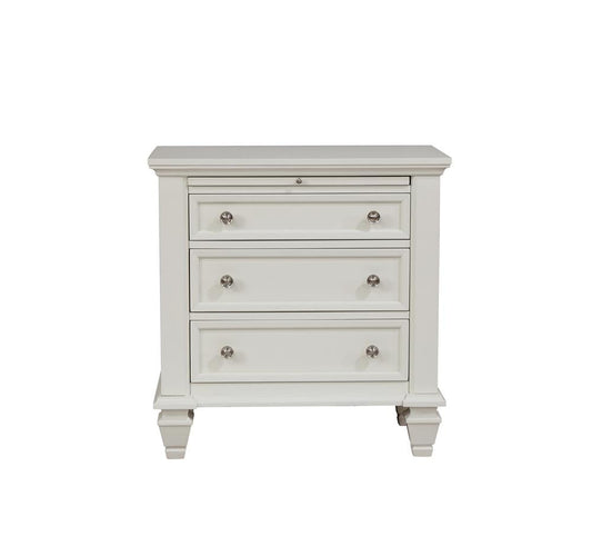 Sandy Beach Three-Drawer Nightstand With Tray - ATL FURNITURE