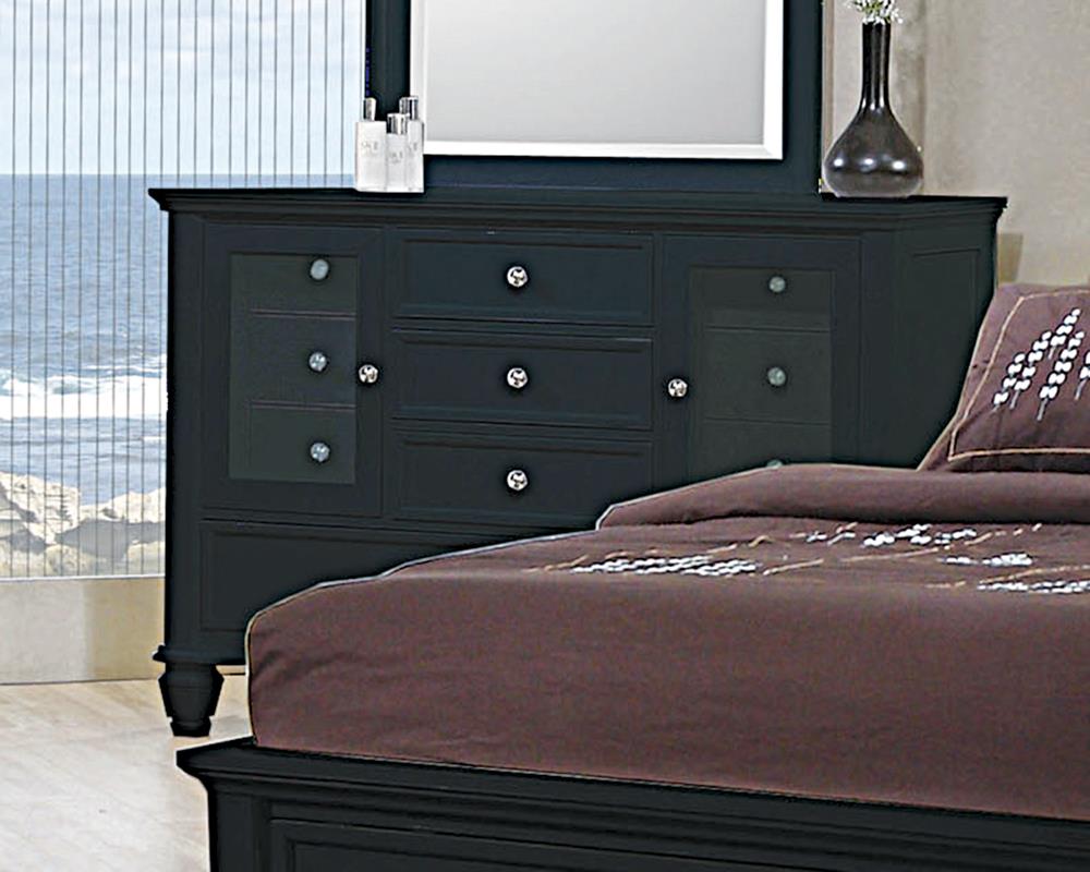 Sandy Beach Black 11-Drawer Dresser - ATL FURNITURE