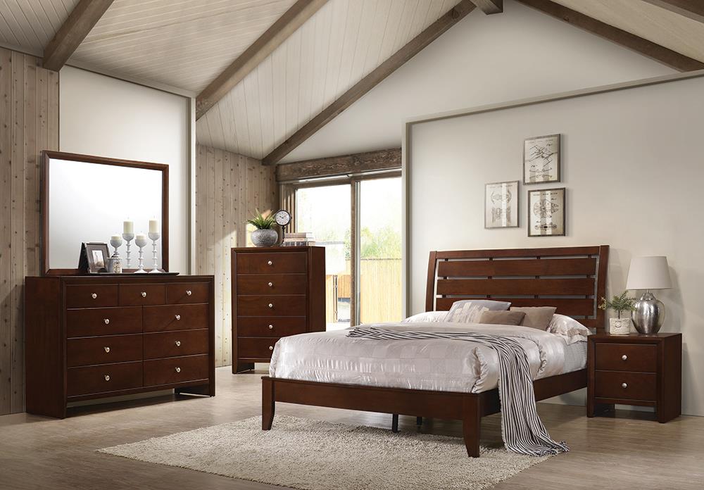 Serenity Rich Merlot Full Four-Piece Bedroom Set - ATL FURNITURE