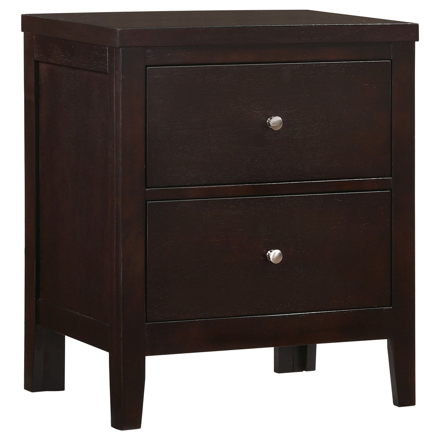Carlton Eastern King Upholstered Bed Cappuccino and Black