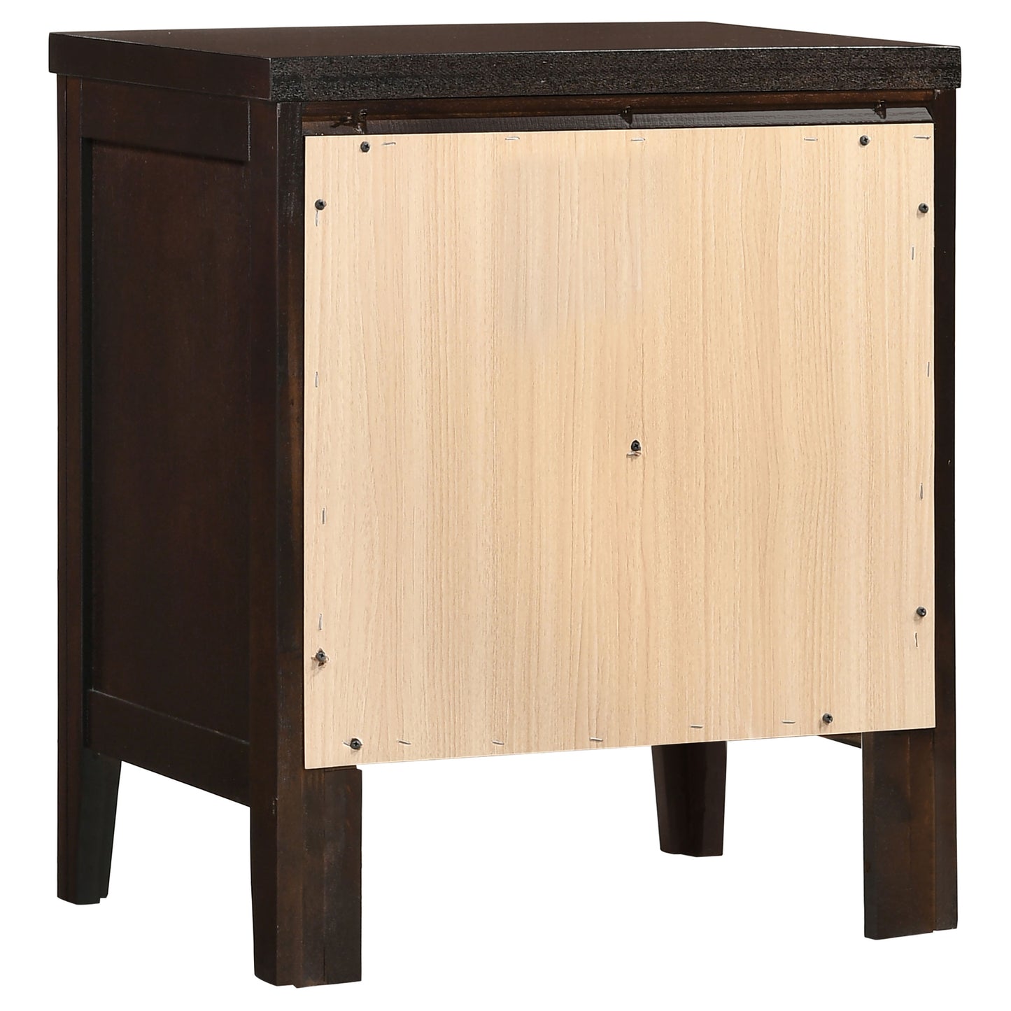 Carlton Eastern King Upholstered Bed Cappuccino and Black