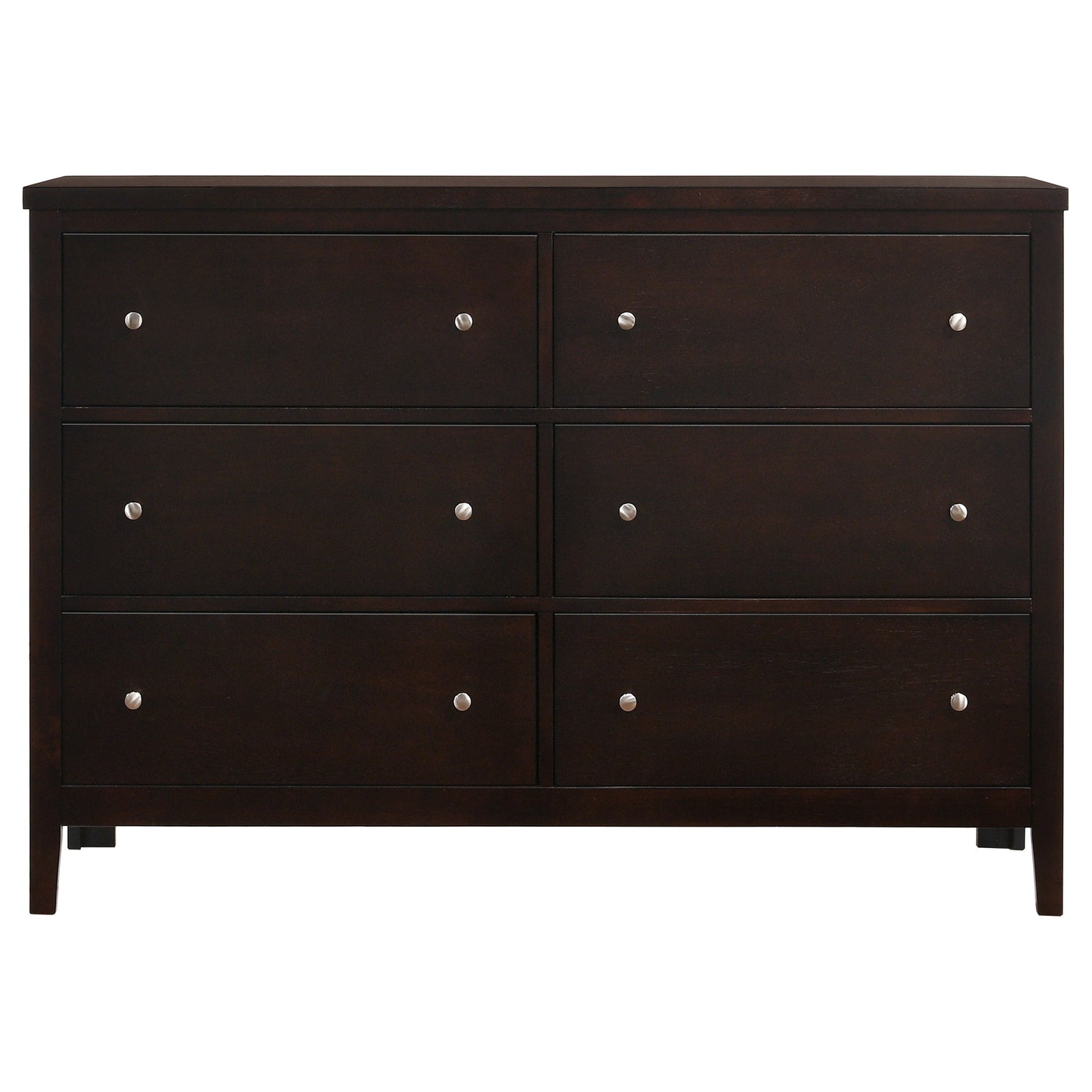 Carlton Eastern King Upholstered Bed Cappuccino and Black