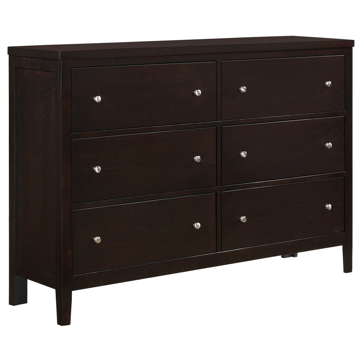 Carlton Eastern King Upholstered Bed Cappuccino and Black