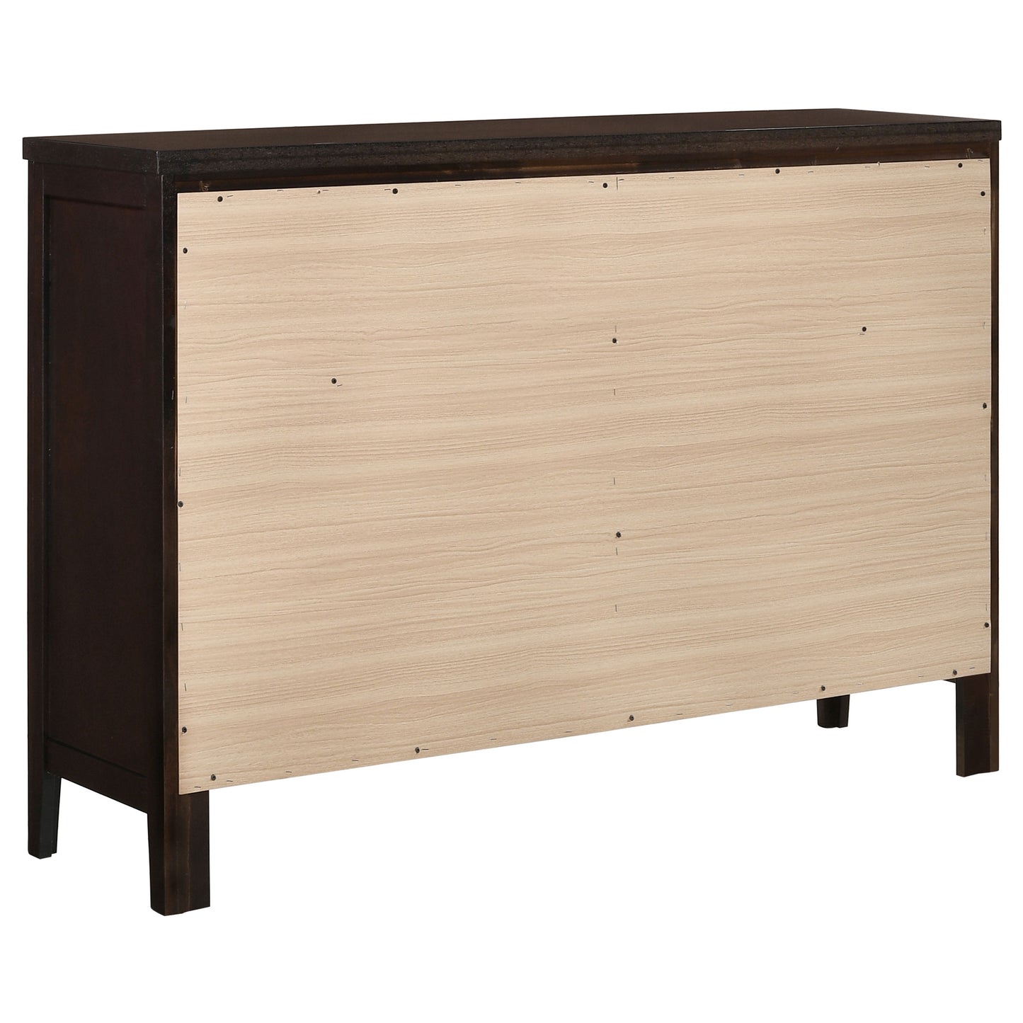 Carlton Eastern King Upholstered Bed Cappuccino and Black