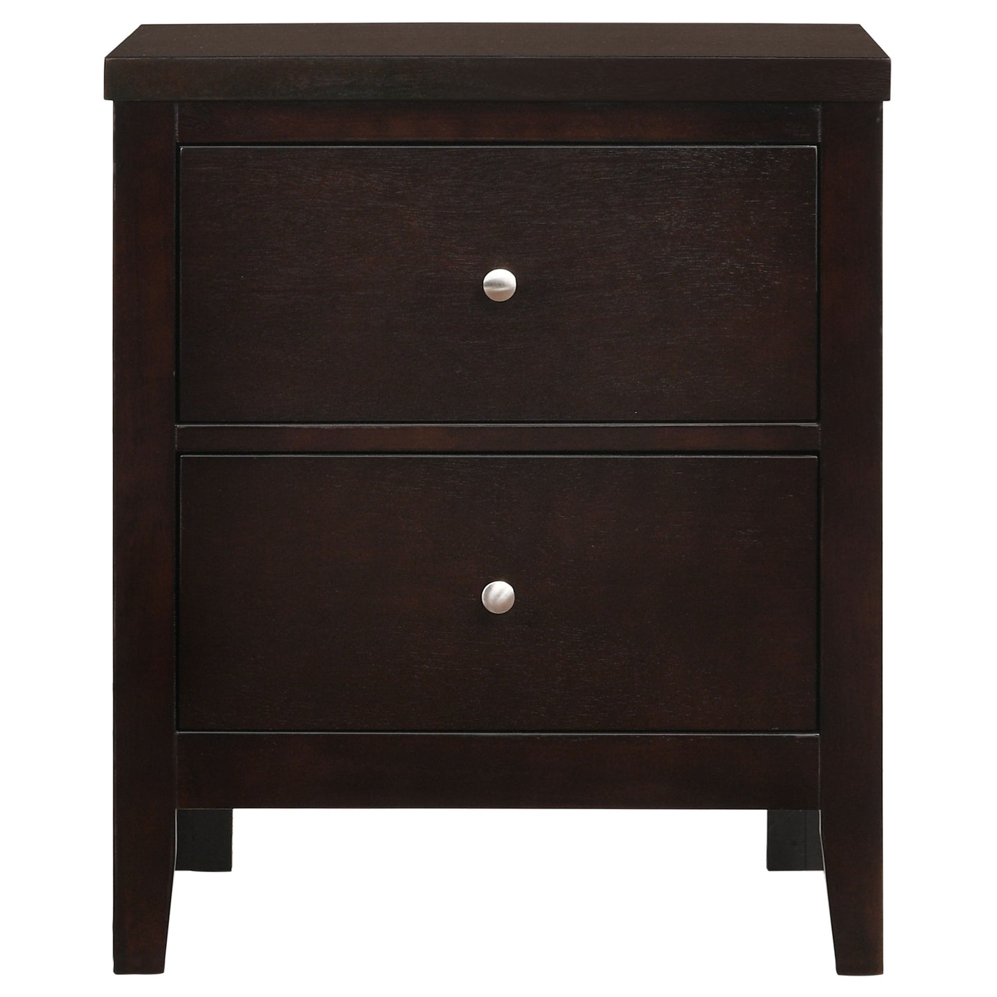 Carlton Queen Upholstered Bed Cappuccino and Black