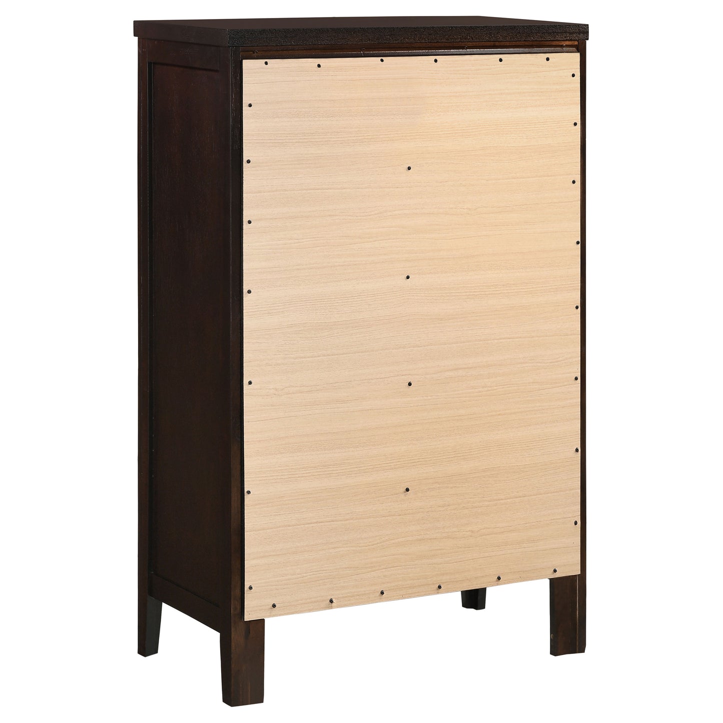 Carlton Queen Upholstered Bed Cappuccino and Black