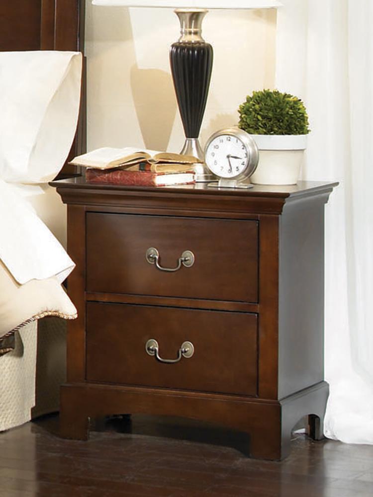 Tatiana Transitional Two-Drawer Nightstand - ATL FURNITURE