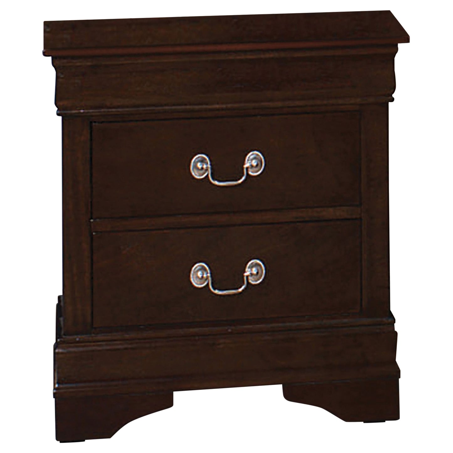 Louis Philippe 2-drawer Nightstand Cappuccino