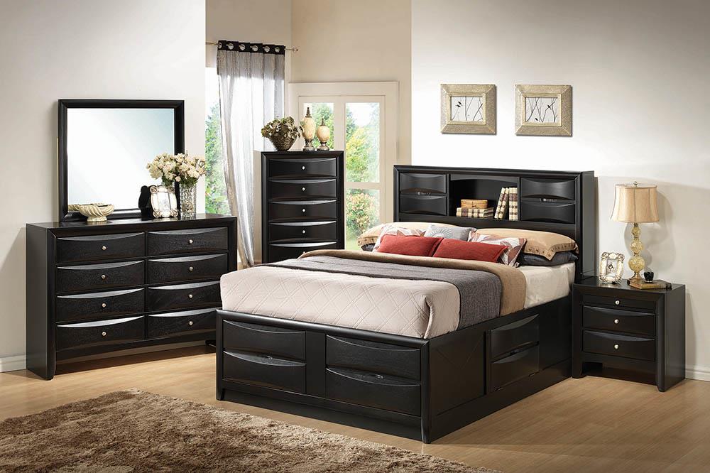 Briana Transitional Black Eastern King Bed - ATL FURNITURE