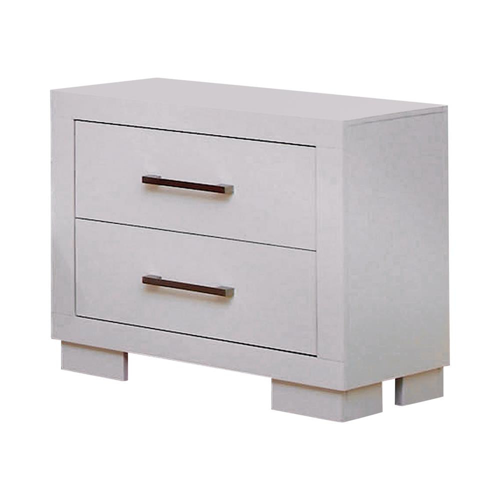 Jessica Contemporary Two-Drawer Nightstand - ATL FURNITURE