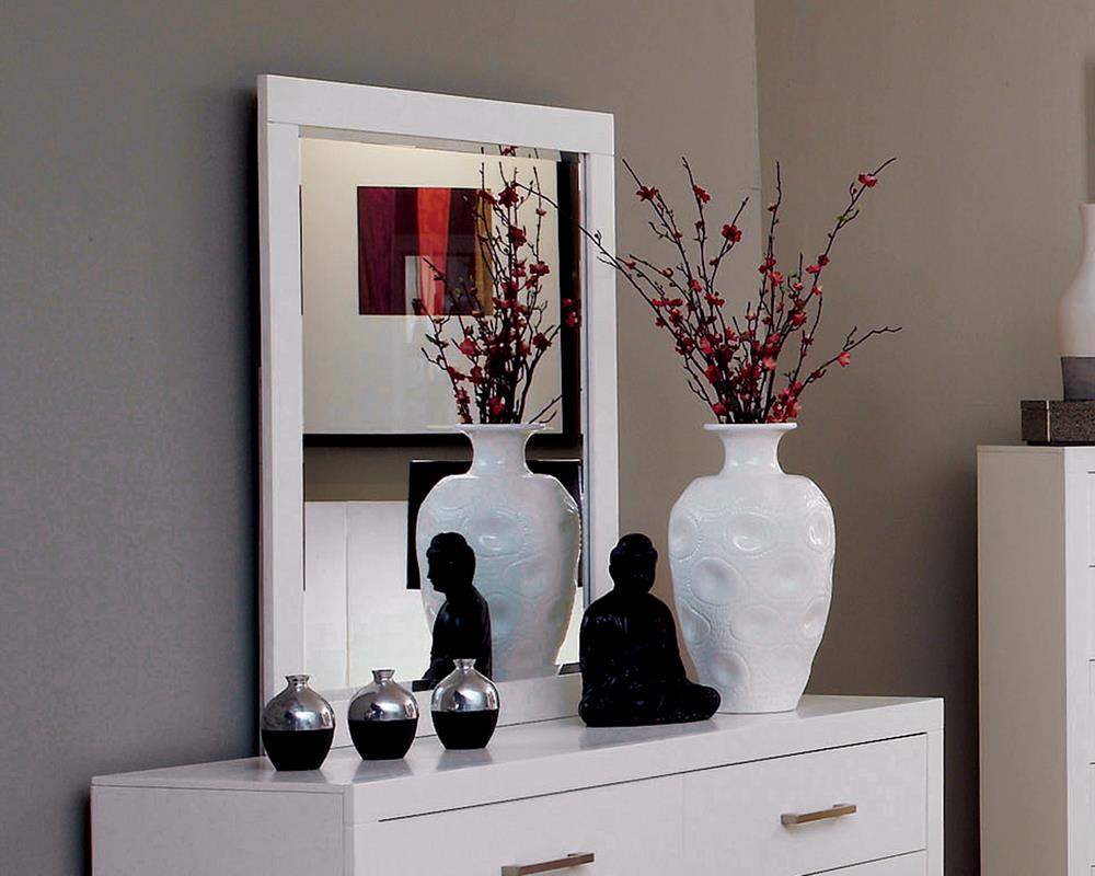 Jessica White Dresser Mirror - ATL FURNITURE