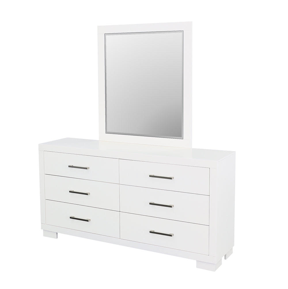 Jessica Dresser Mirror Cream White