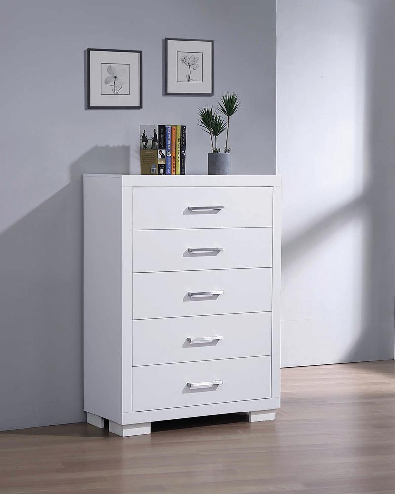 Jessica Contemporary Five-Drawer Chest - ATL FURNITURE