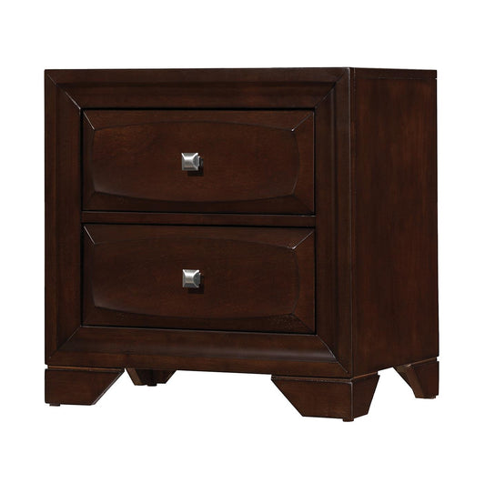 Jaxson Transitional Cappuccino Two-Drawer Nightstand - ATL FURNITURE