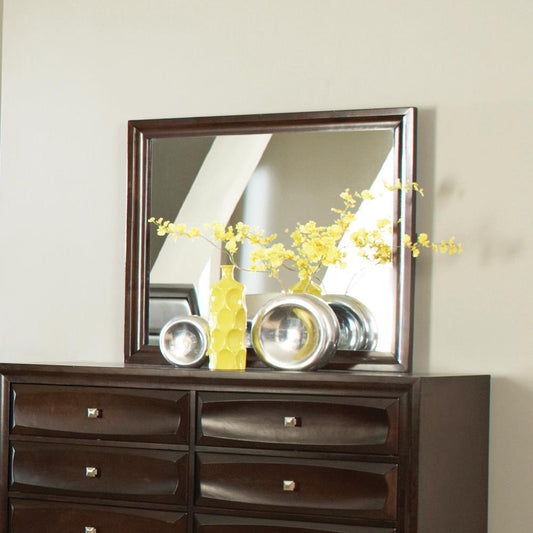 Jaxson Transitional Cappuccino Dresser Mirror - ATL FURNITURE