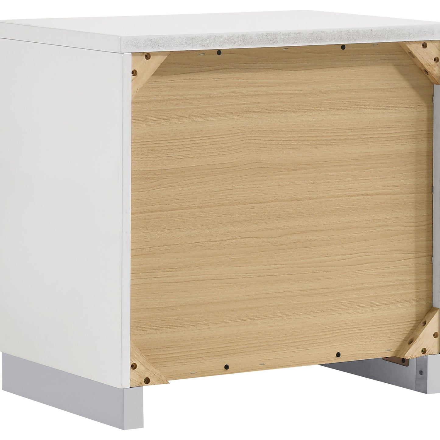 Felicity Twin Panel Bed with LED Lighting Glossy White