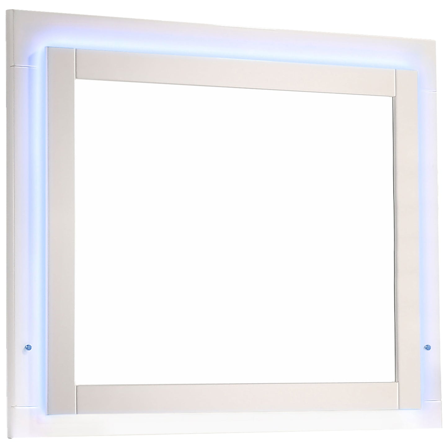 Felicity Twin Panel Bed with LED Lighting Glossy White