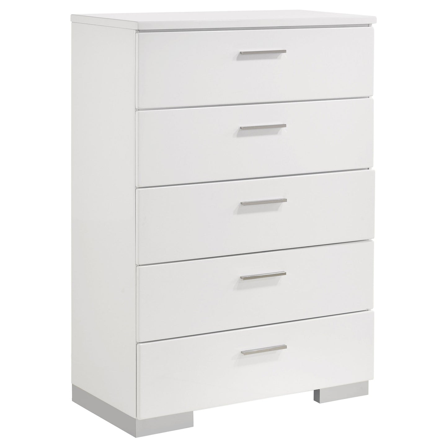 Felicity Wood Eastern King Panel Bed White High Gloss