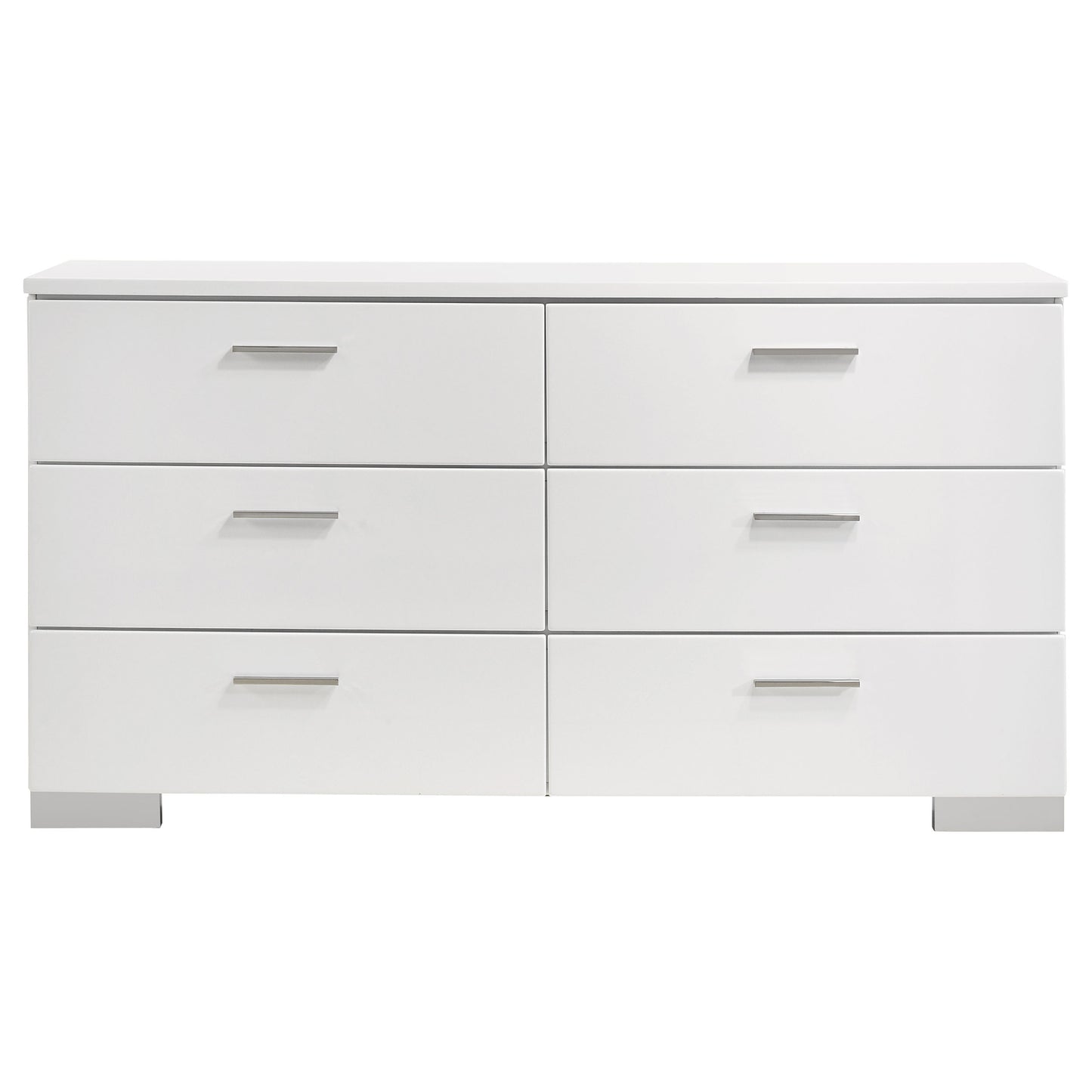 Felicity Wood Eastern King Panel Bed White High Gloss