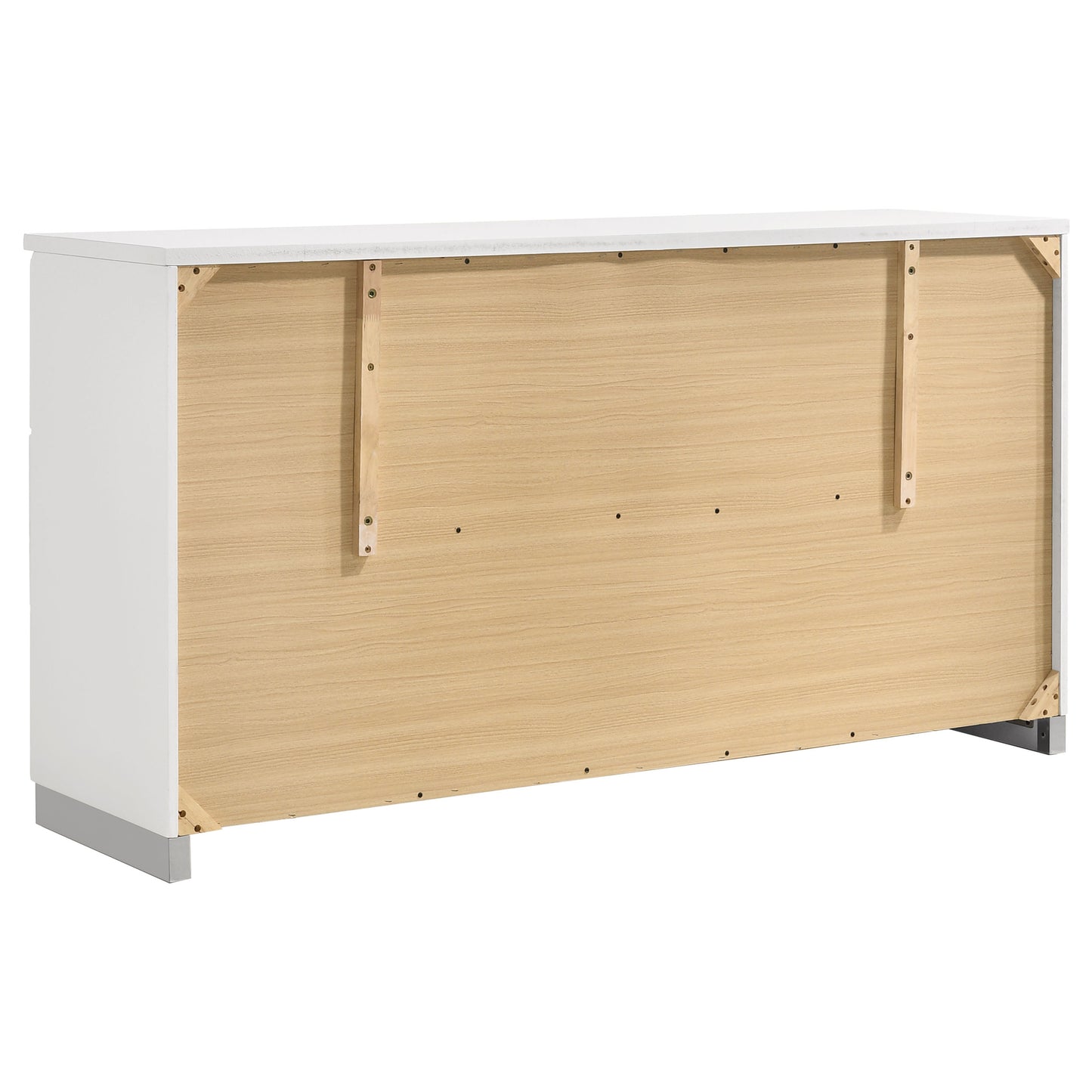 Felicity Wood Eastern King Panel Bed White High Gloss