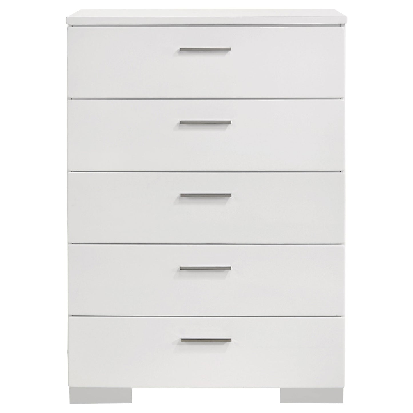 Felicity Wood Eastern King Panel Bed White High Gloss