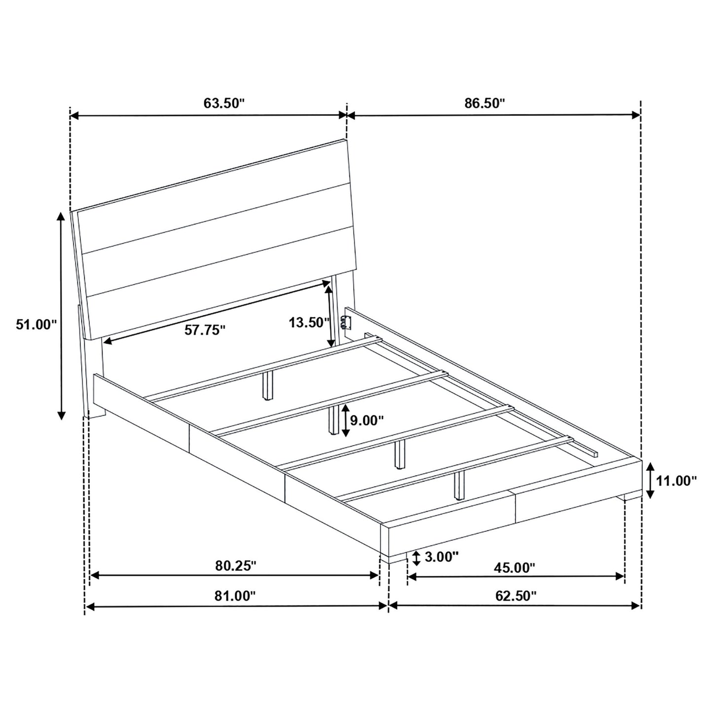 Felicity Wood Queen Panel Bed White High Gloss
