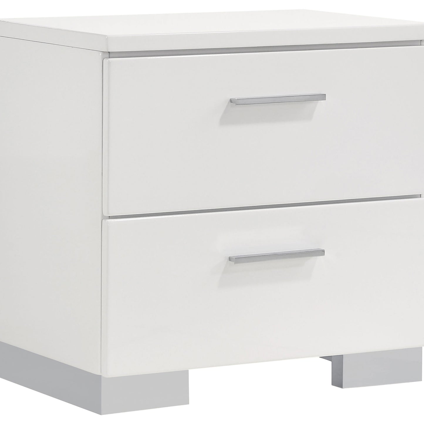 Felicity Wood Queen Panel Bed White High Gloss