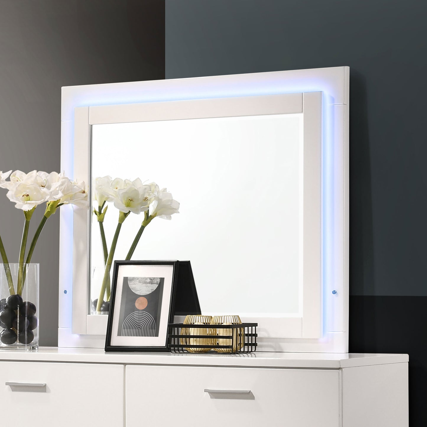 Felicity Dresser Mirror White High Gloss