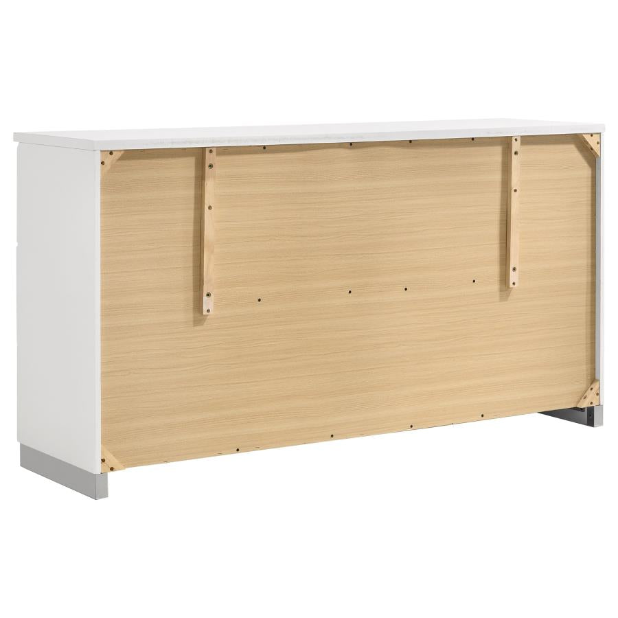 Felicity 4-Piece Eastern King Platform Bedroom Set White