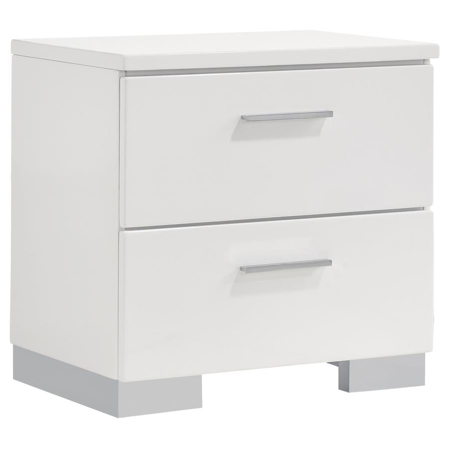 Felicity 4-Piece Queen Platform Bedroom Set White