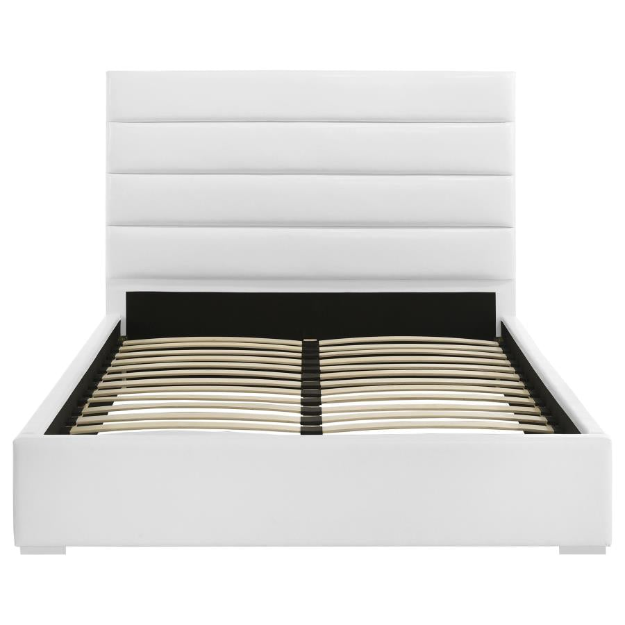 Felicity 53-Inch Upholstered Eastern King Platform Bed White