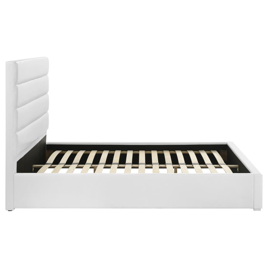 Felicity 53-Inch Upholstered Eastern King Platform Bed White