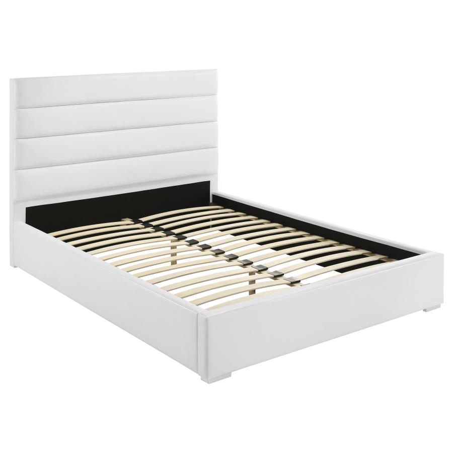 Felicity 53-Inch Upholstered Queen Platform Bed White