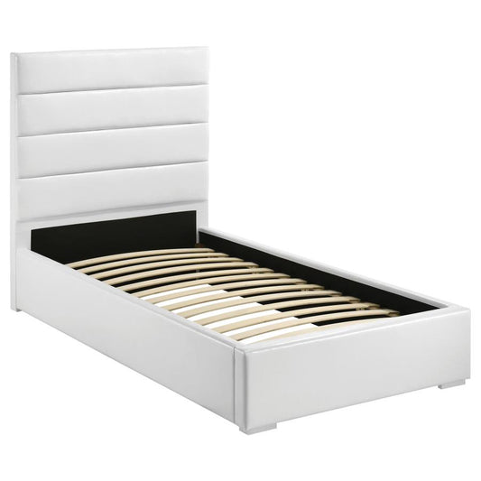 Felicity 53-Inch Upholstered Twin Platform Bed White