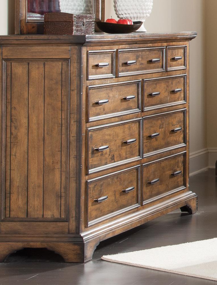 Elk Grove Rustic Nine-Drawer Dresser - ATL FURNITURE